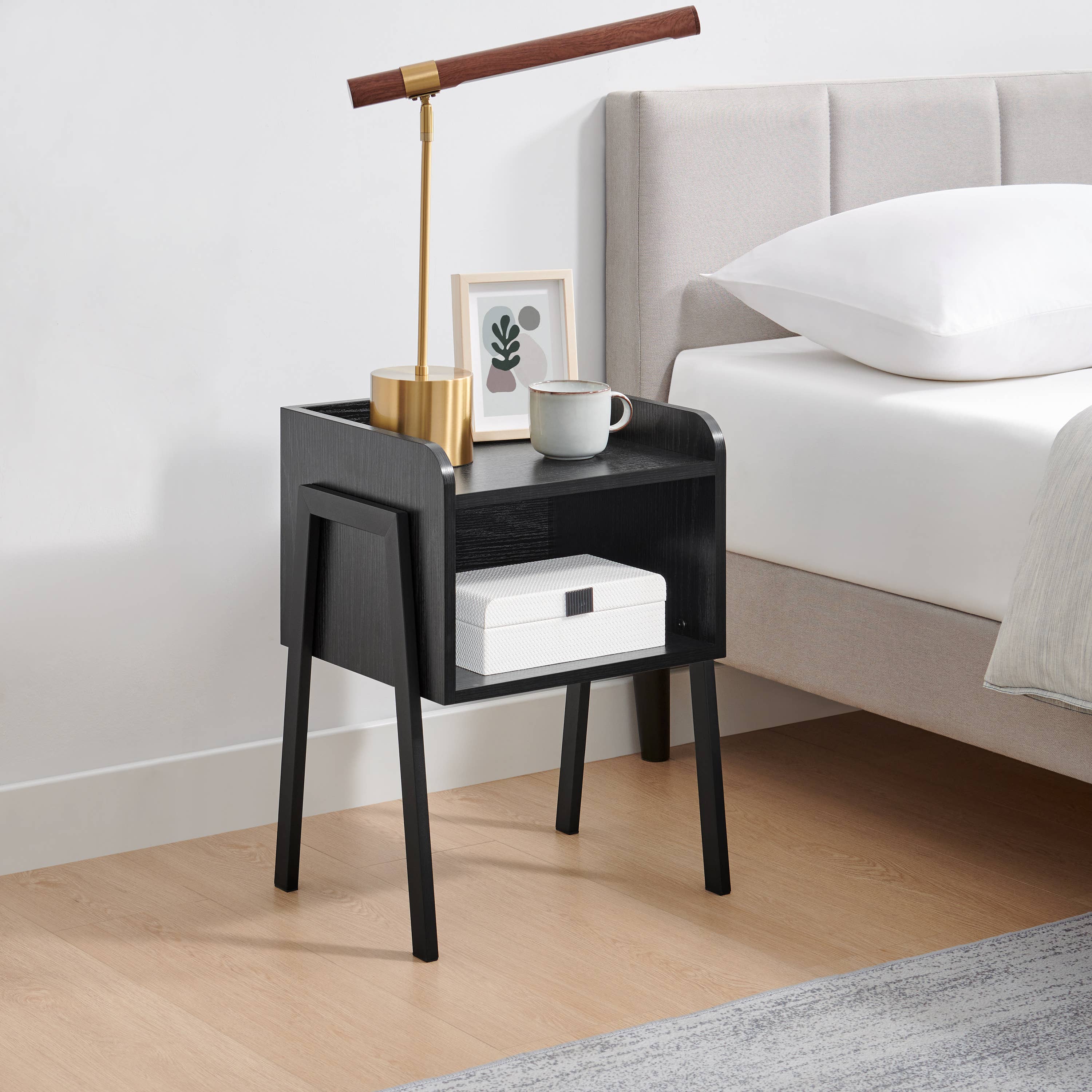 Danya B - Wholesale Side Table - Kazuyo Mid-Century Modern Black Metal Two-Tier Side Table12