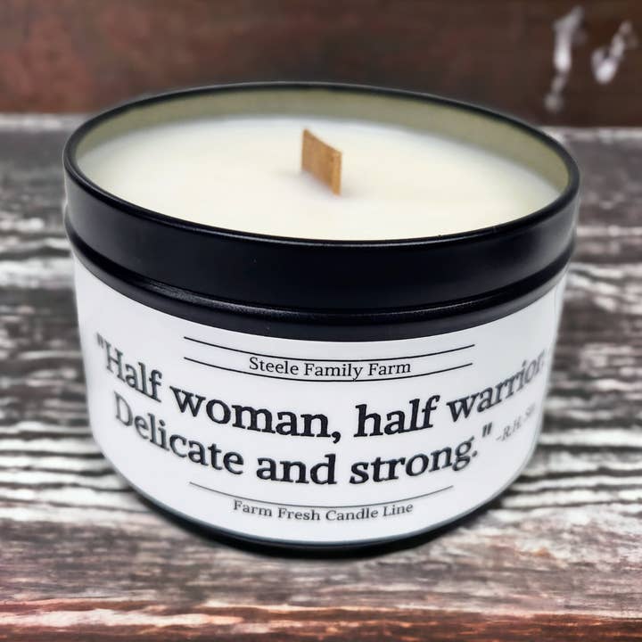 Farm Fresh Candle: mitad mujer, mitad guerrera para venta al por mayor de Steele Family Farm