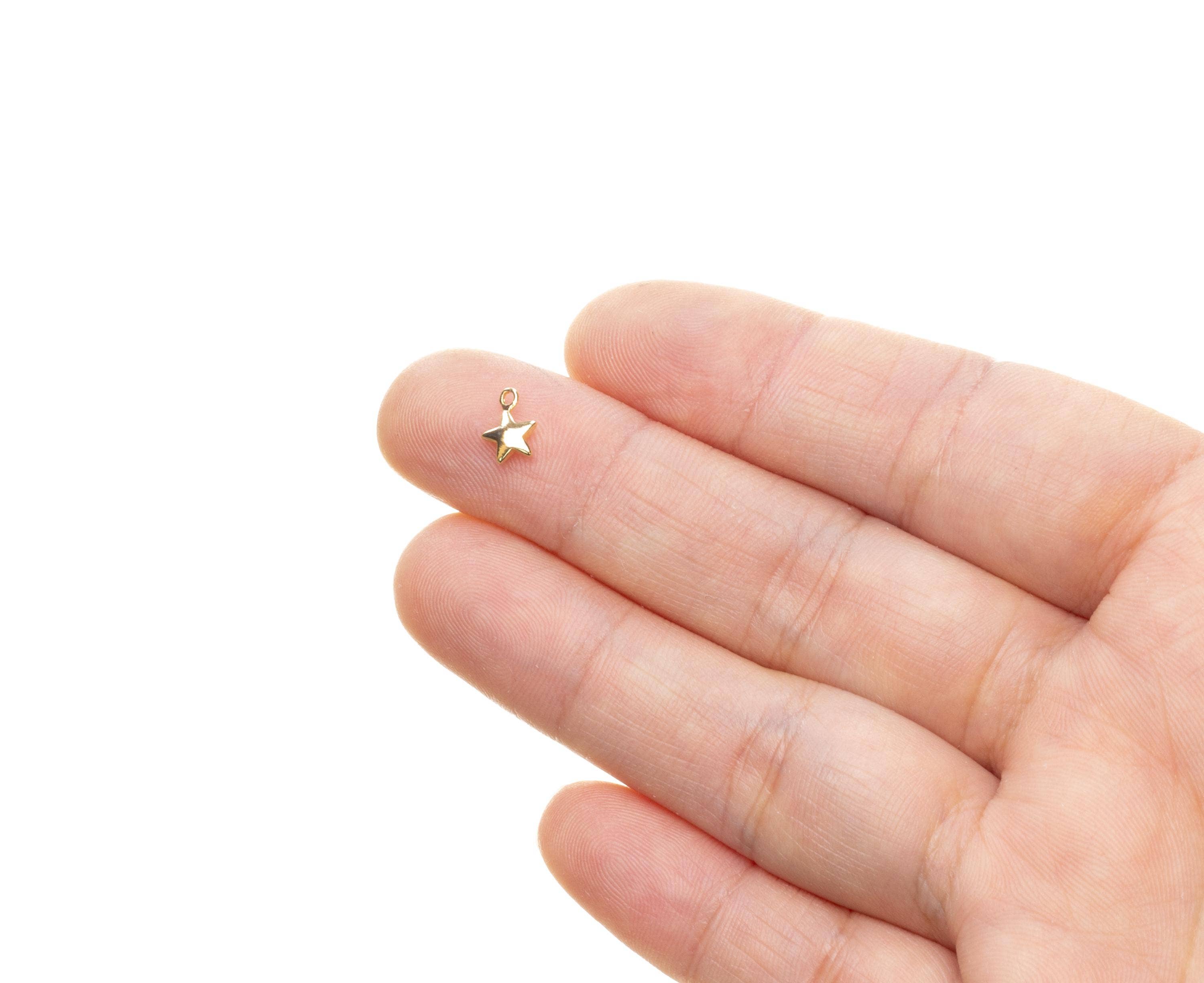 Jewel Pledge - Wholesale Individual Charm/Pendant - 5pcs Mini Star Charm for Bracelet, Necklace, Earrings CPG8202