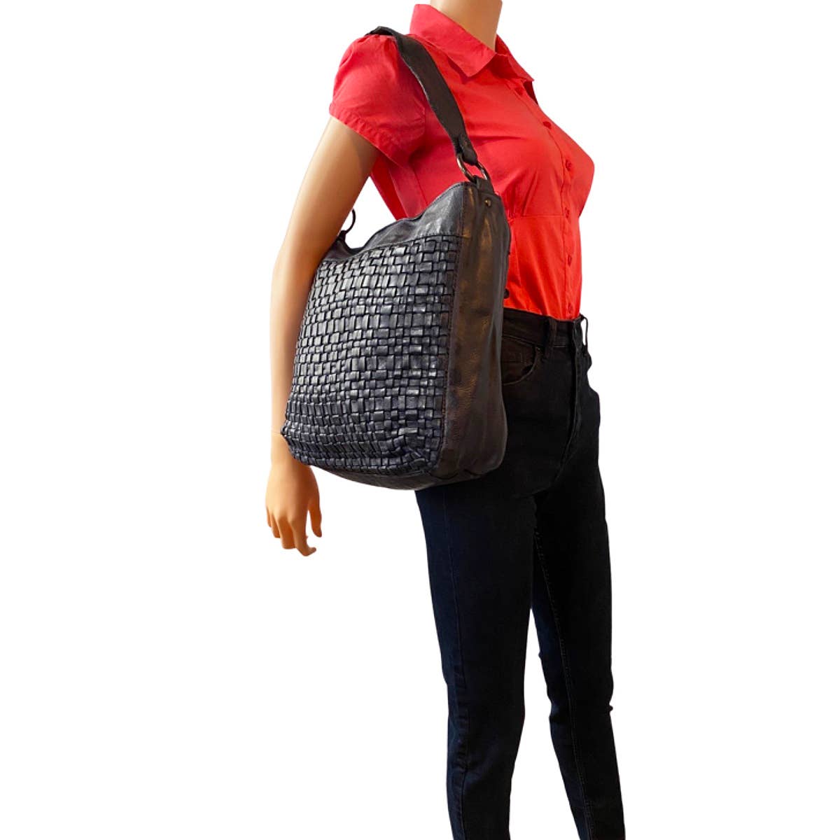 Arrigo - Wholesale Shoulder Bag - Women's - Arrigo Leather Shoulder Bag Made Of Supple Braided Leather9