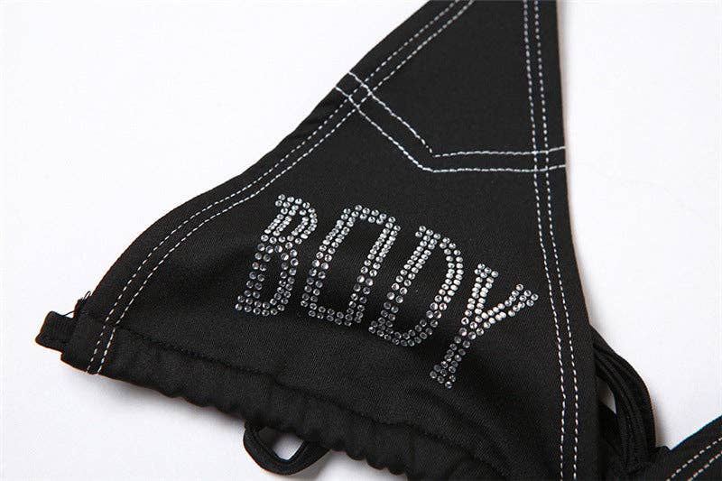 MB Fashion Wholesale - Vente Maillot de bain deux-pièces – femme - Ensemble haut de bikini licou et short taille haute MB FASHION 9747LY10