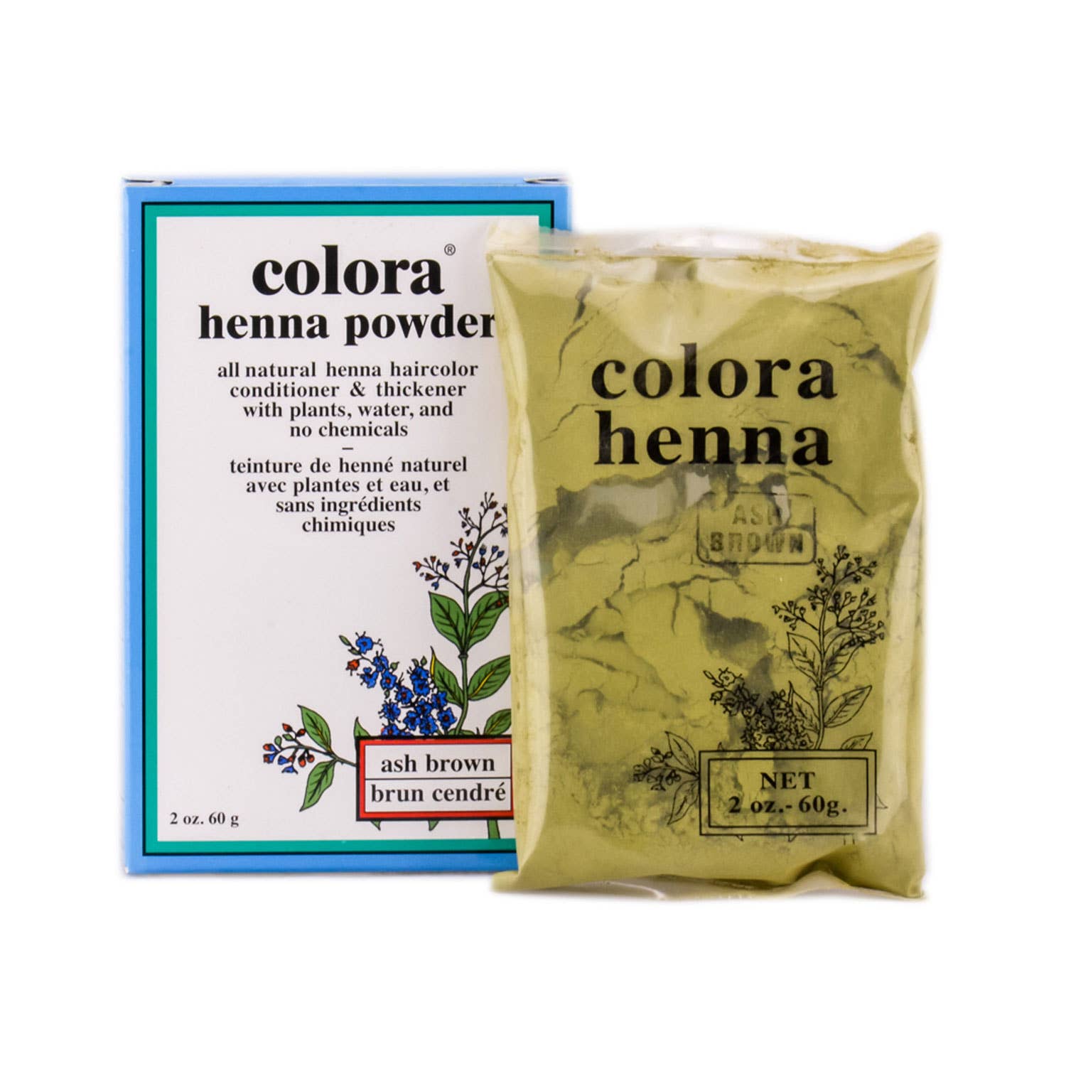 KT Supply - Wholesale Hair Dye - Colora Henna Powder Hair Color Ash Brown, 2 Oz0