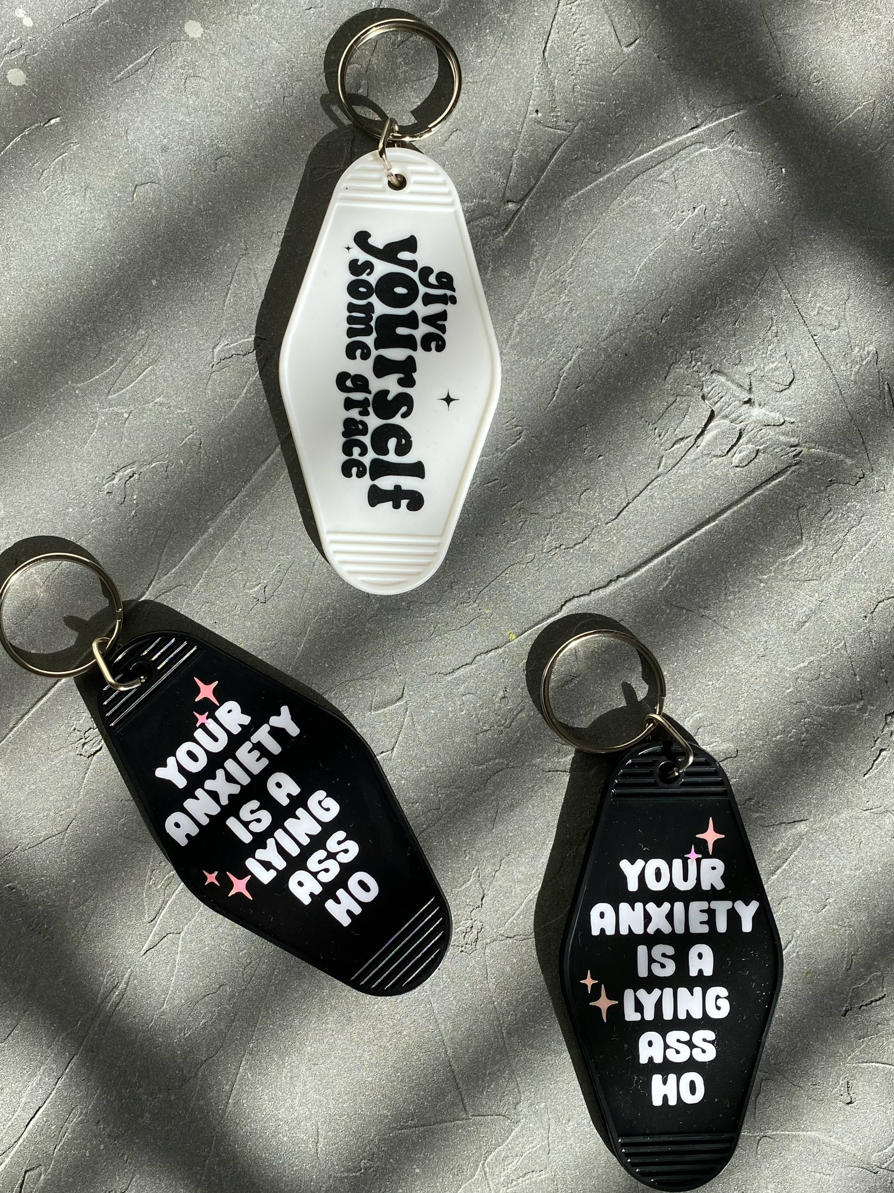 The Lily Creative Co - Wholesale Keychain - Women's - Your Anxiety Is a Ho Motel Keychain1