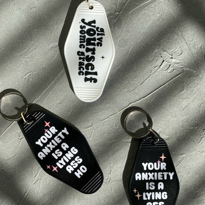 The Lily Creative Co - Wholesale Keychain - Women's - Your Anxiety Is a Ho Motel Keychain1