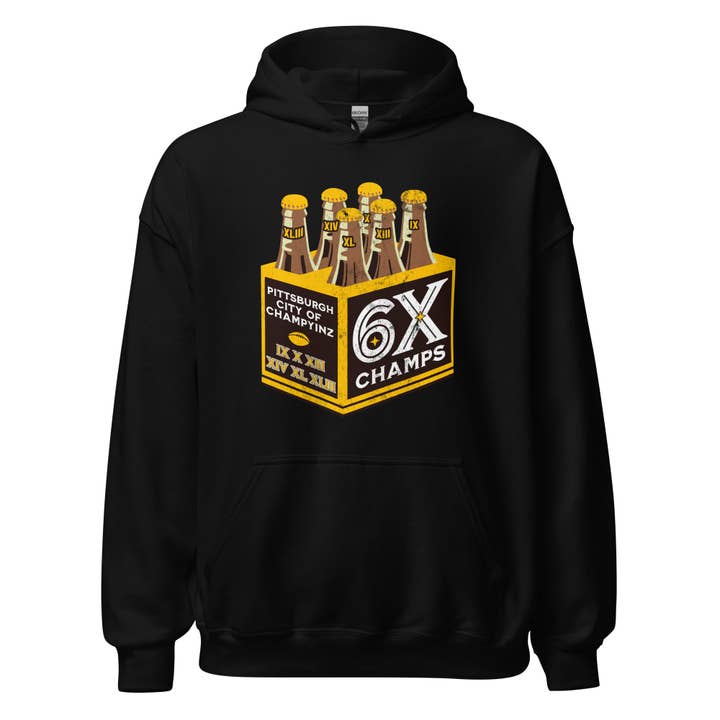 Pittsburgh Six Pack - Fleece Hoodie for wholesale by Yinzylvania