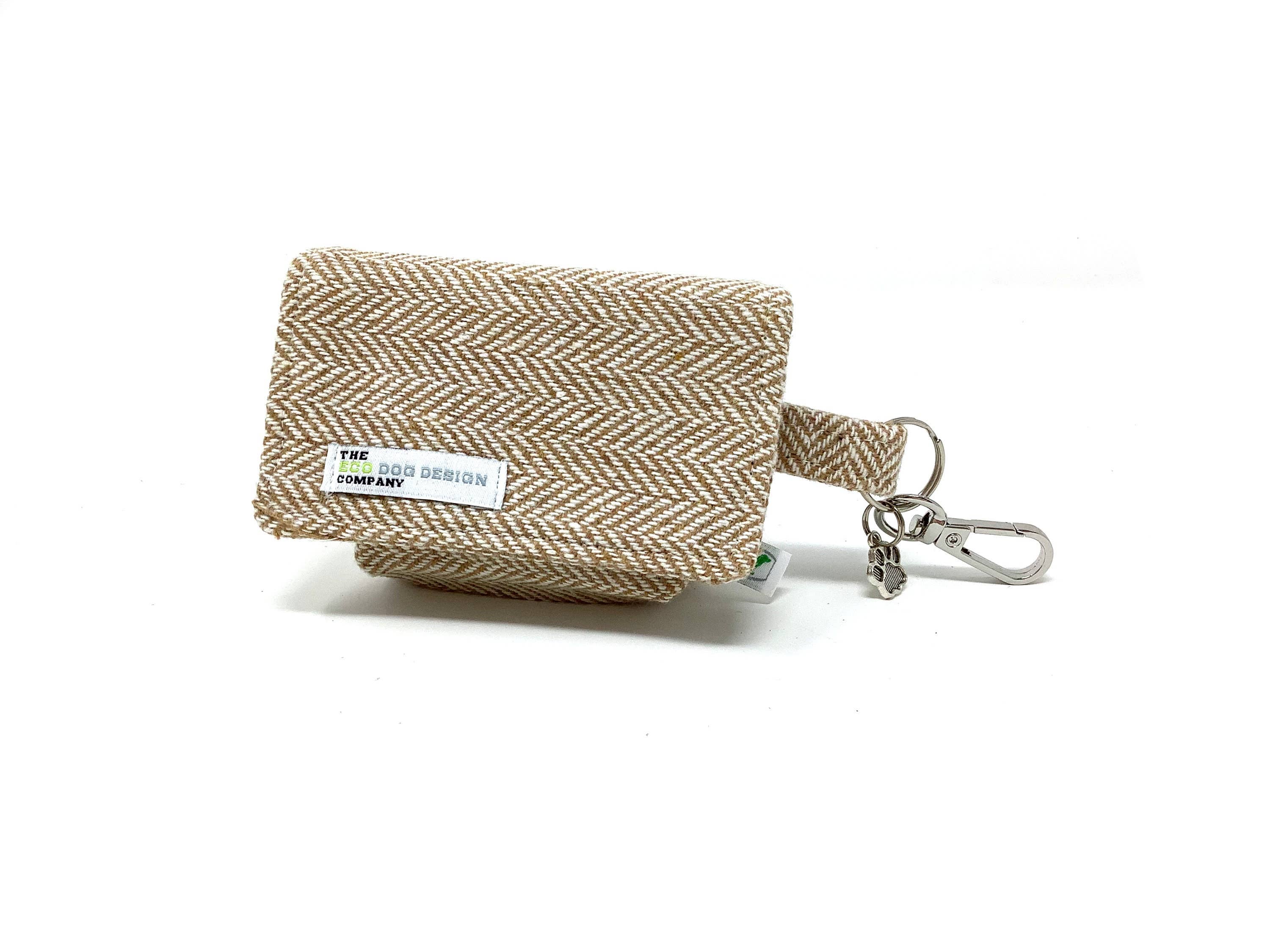 EcoDogDesigns – wholesale Pet poo bag dispenser – Beige Tweed Dog Pouch, Dog Treat Pouch/ Waste Bag Carrier.2