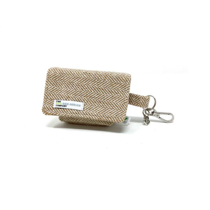 EcoDogDesigns – wholesale Pet poo bag dispenser – Beige Tweed Dog Pouch, Dog Treat Pouch/ Waste Bag Carrier.2