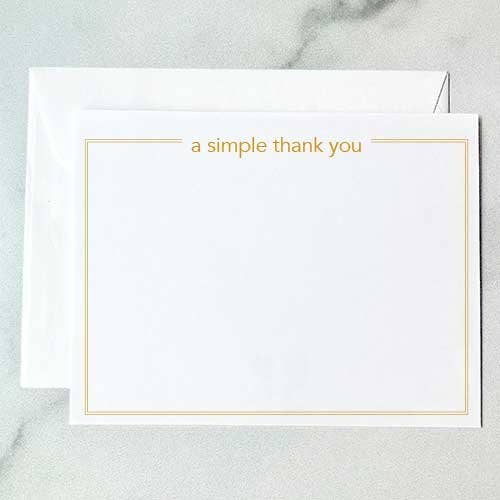 Et simpelt sæt takkort for engroshandel hos Viola and Beatrice Stationers