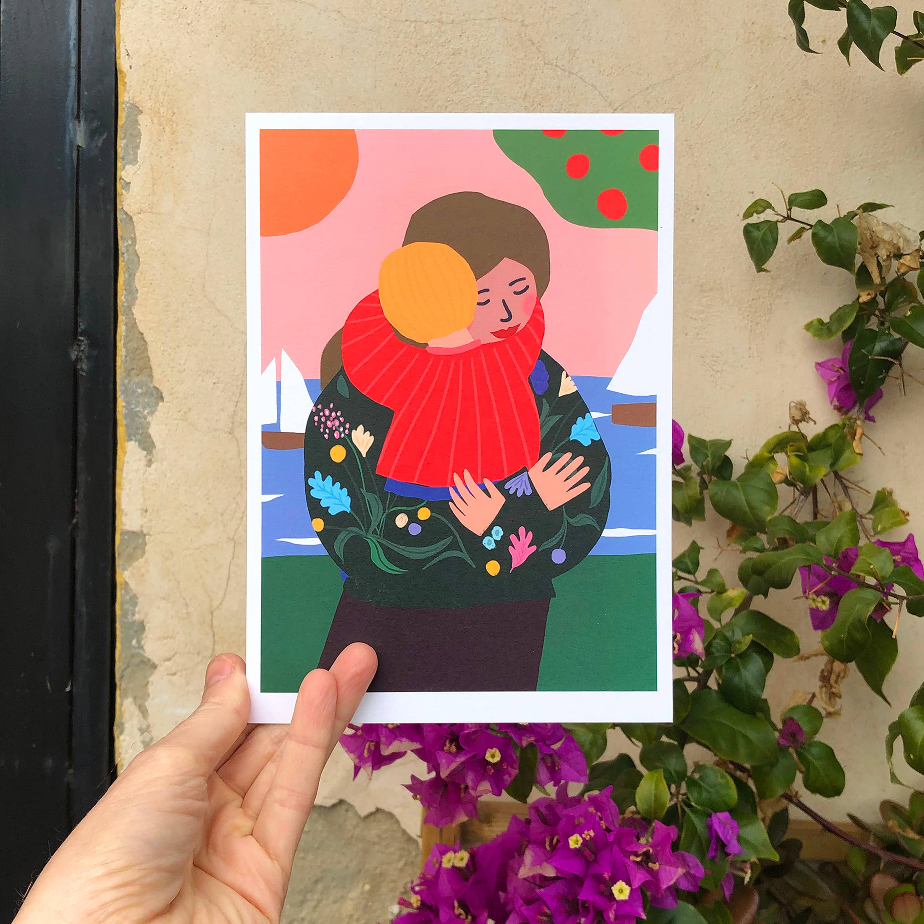 Atelier Titi Ellen de Bruijn - Wholesale Art Print - A sweet hug A4 or A5 Artprint