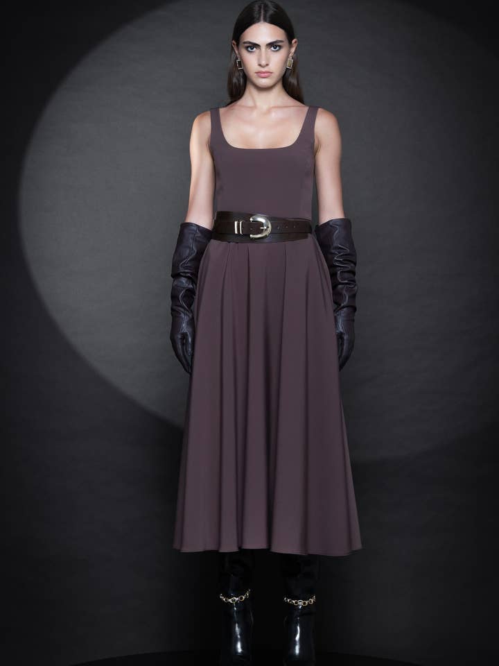 Anisa Dress Brown for wholesale by Forever Young The Label