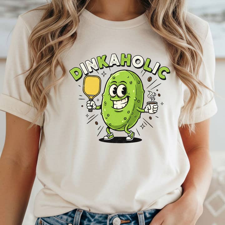PressPilotCo - Wholesale T-Shirt (Graphic) - Women's - Dinkaholic Pickleball Shirt – Funny Pickleball Lover Tee2