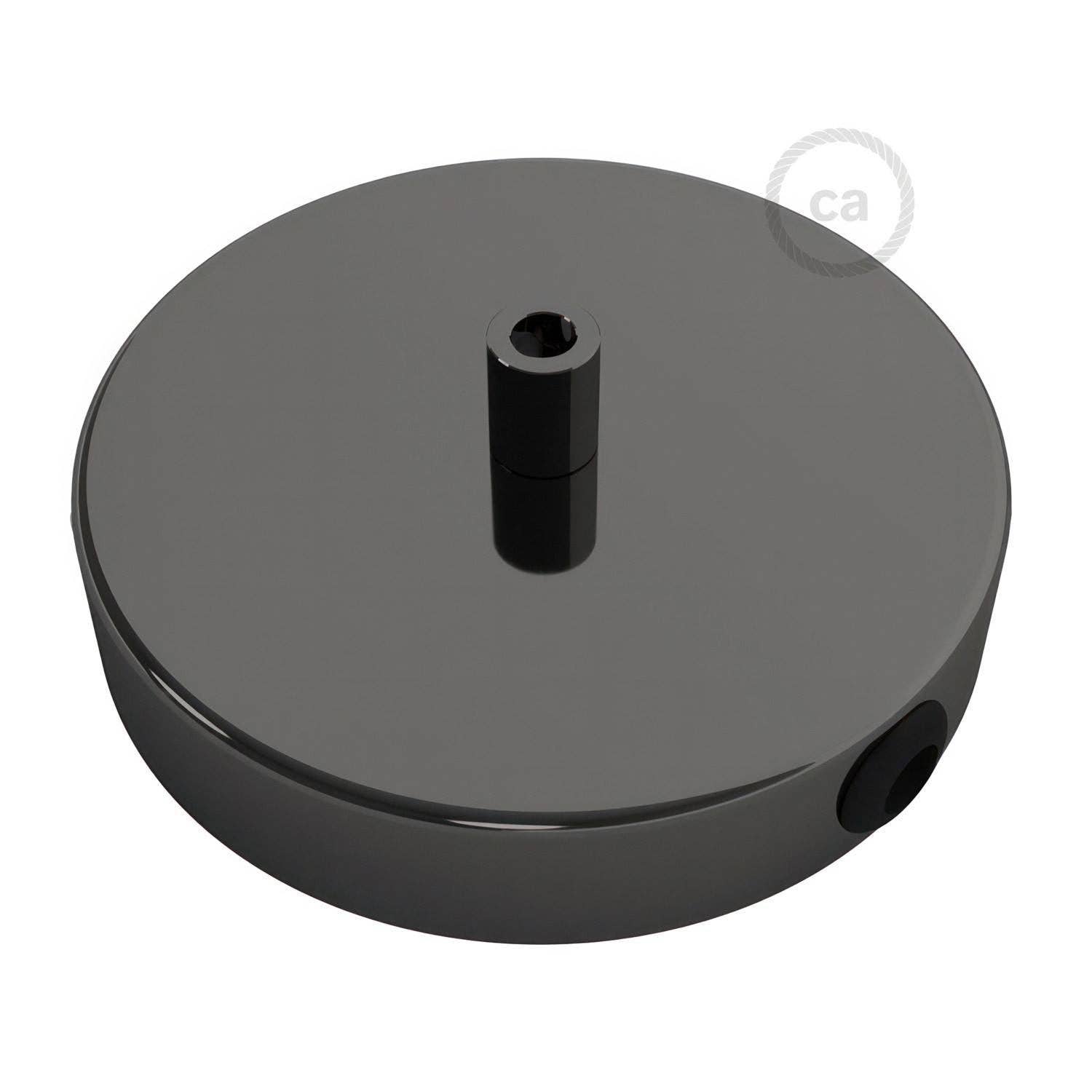 LIGHTINUP S.R.L. - Vendita all'ingrosso Lampadario/lampada a sospensione - Kit rosone cilindrico in metallo a 1 foro centrale e 2 fori laterali1