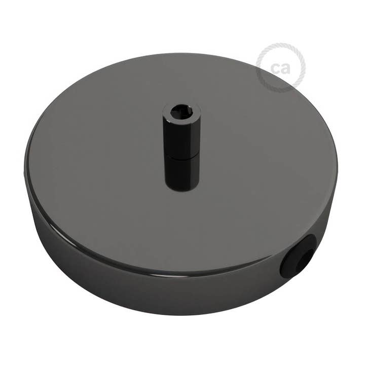 LIGHTINUP S.R.L. - Vendita all'ingrosso Lampadario/lampada a sospensione - Kit rosone cilindrico in metallo a 1 foro centrale e 2 fori laterali1