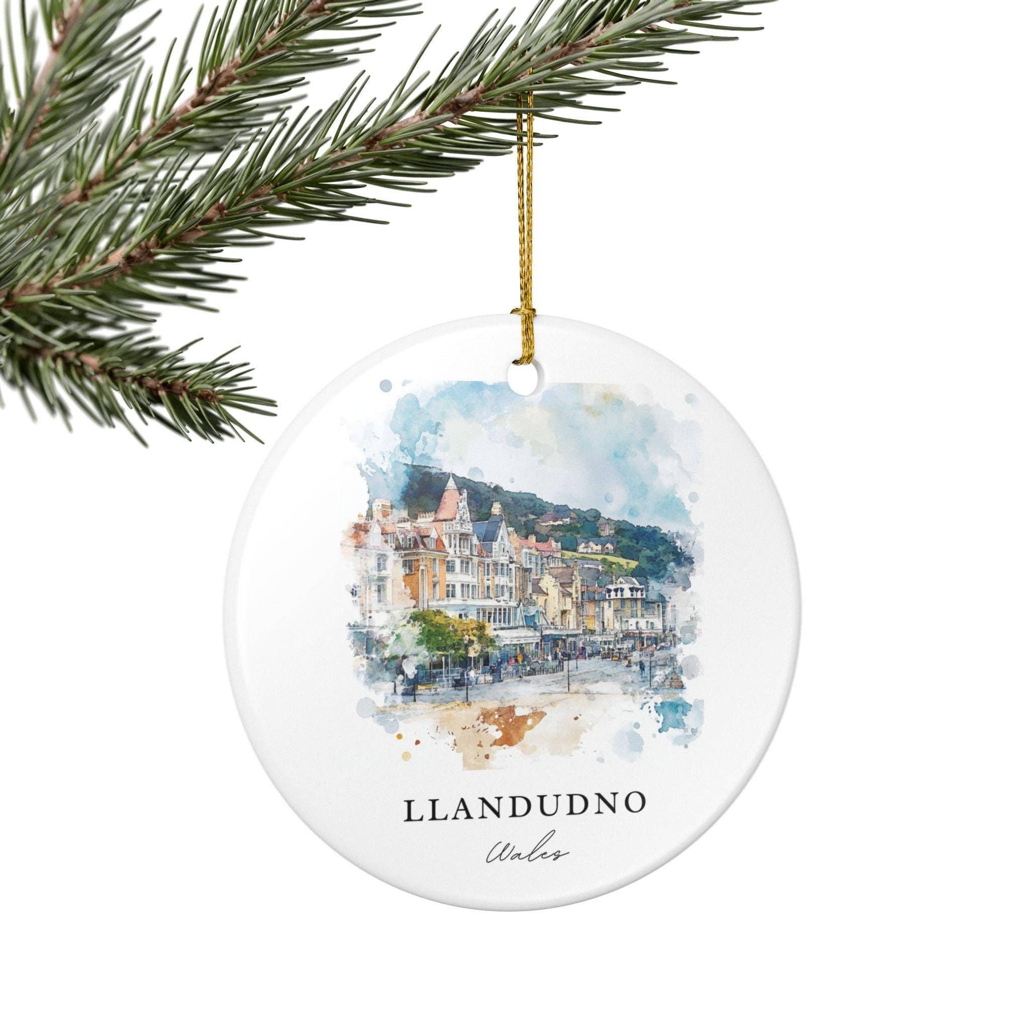 Premium Travel Art - Wholesale Ornament - Llandudno Ornament: Unique Llandudno Souvenir, Wales Xmas Decor, and Authentic Wales Gift4