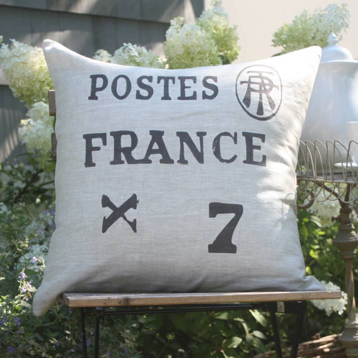 POSTES FRANCE Pillow Cover for wholesale by de Beauchêne & Co