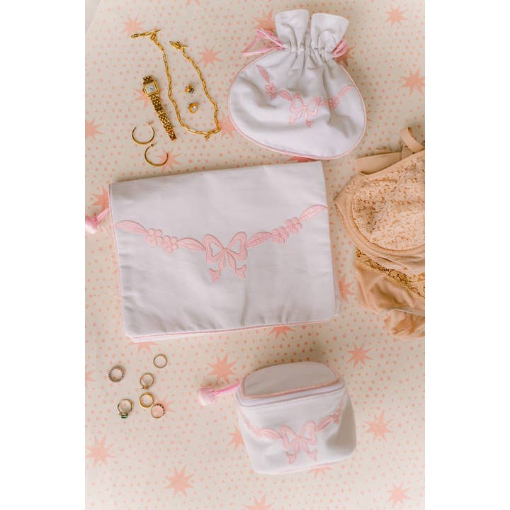 Lenora - Vendita all'ingrosso Portagioie/organizer per gioielli - POCHETTE PORTAGIOIELLI CON FIOCCO FLOREALE7