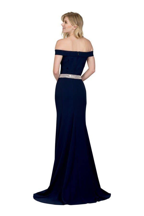 Chicas – wholesale Klänning - Dam – Off Axellång klänning med pärlbälte SS20145