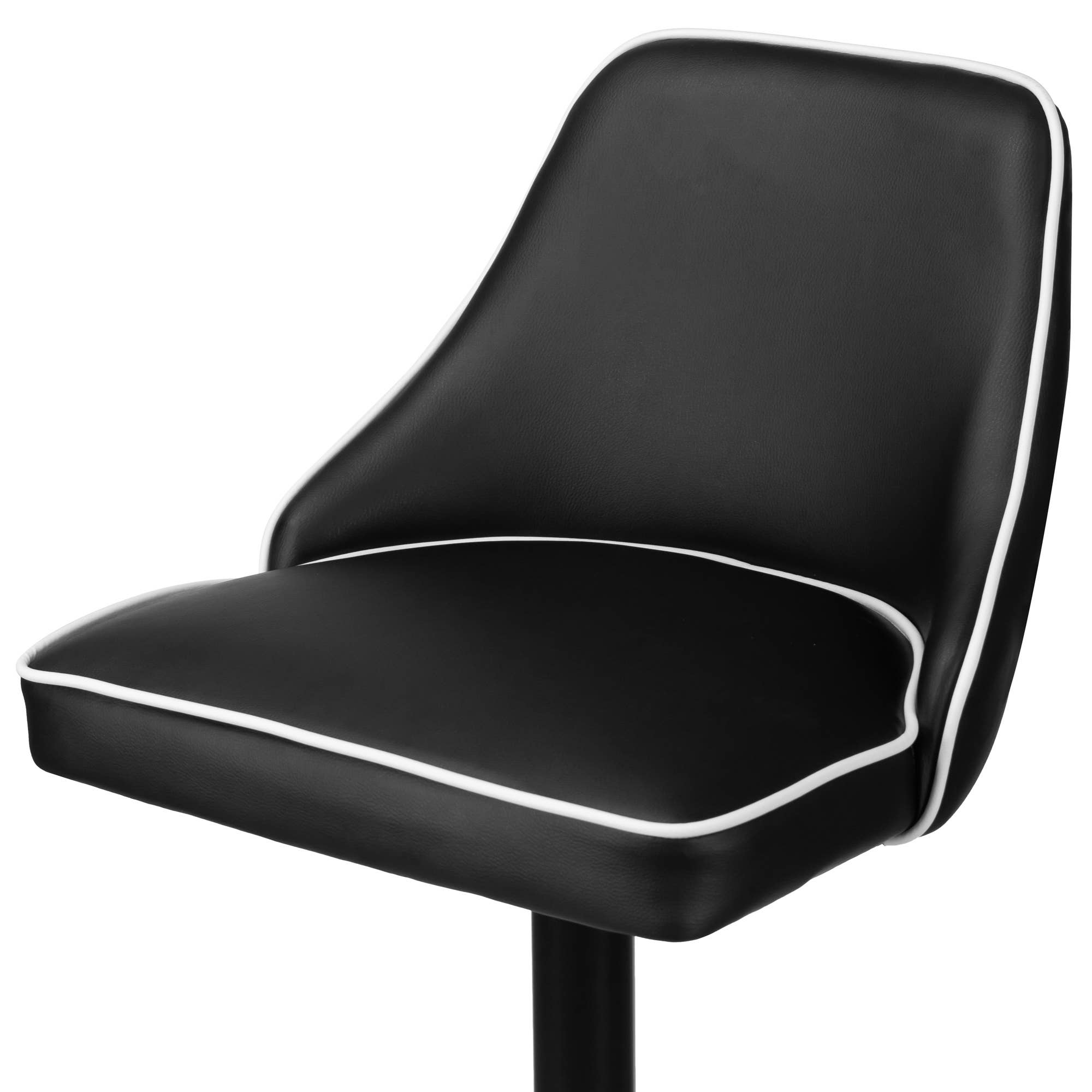 Glamour Home - Wholesale Stool - Set of 2 Alston Adjustable Swivel Bar Stools with Piping7