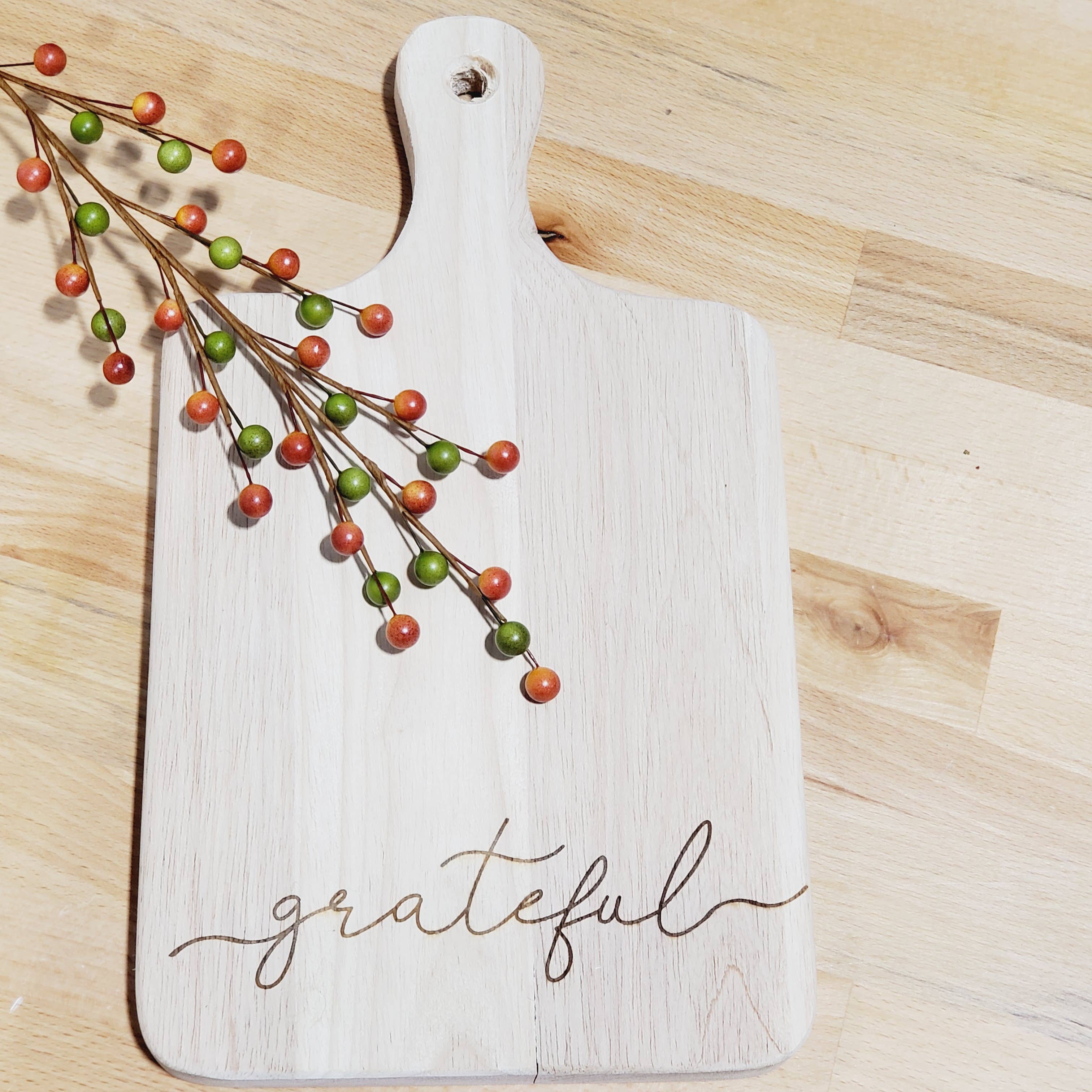 Sincere Sentiments - Wholesale Cutting Board - Grateful Cutting Board Thanksgiving Kitchen Décor1
