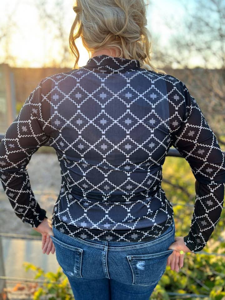 Sterling Kreek - Wholesale Blouse - Women's - Country Nights Mesh Top
