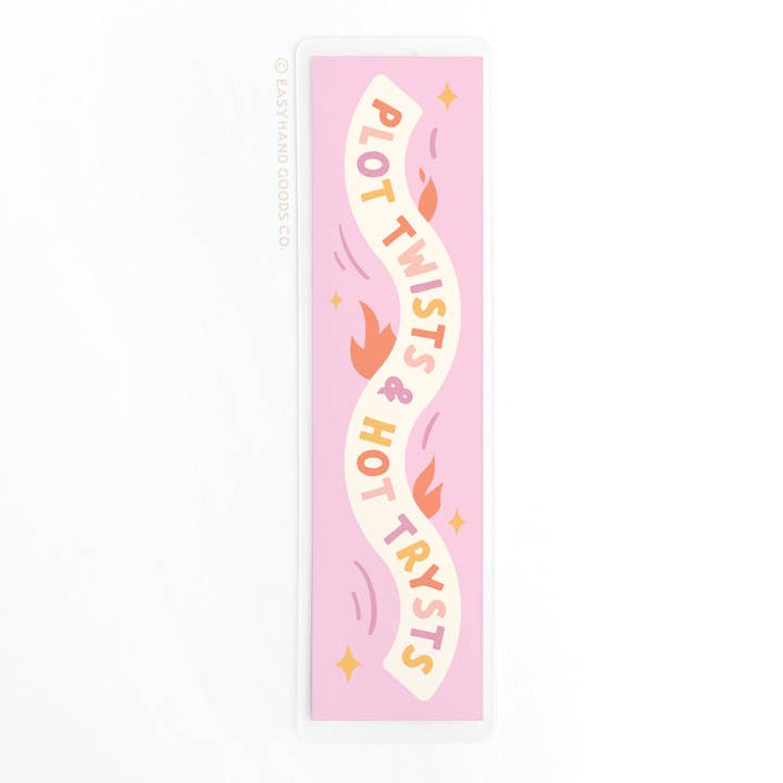 Segnalibro laminato Plot Twists & Hot Trysts per la vendita all'ingrosso da parte di Easyhand Goods – formerly Onderkast