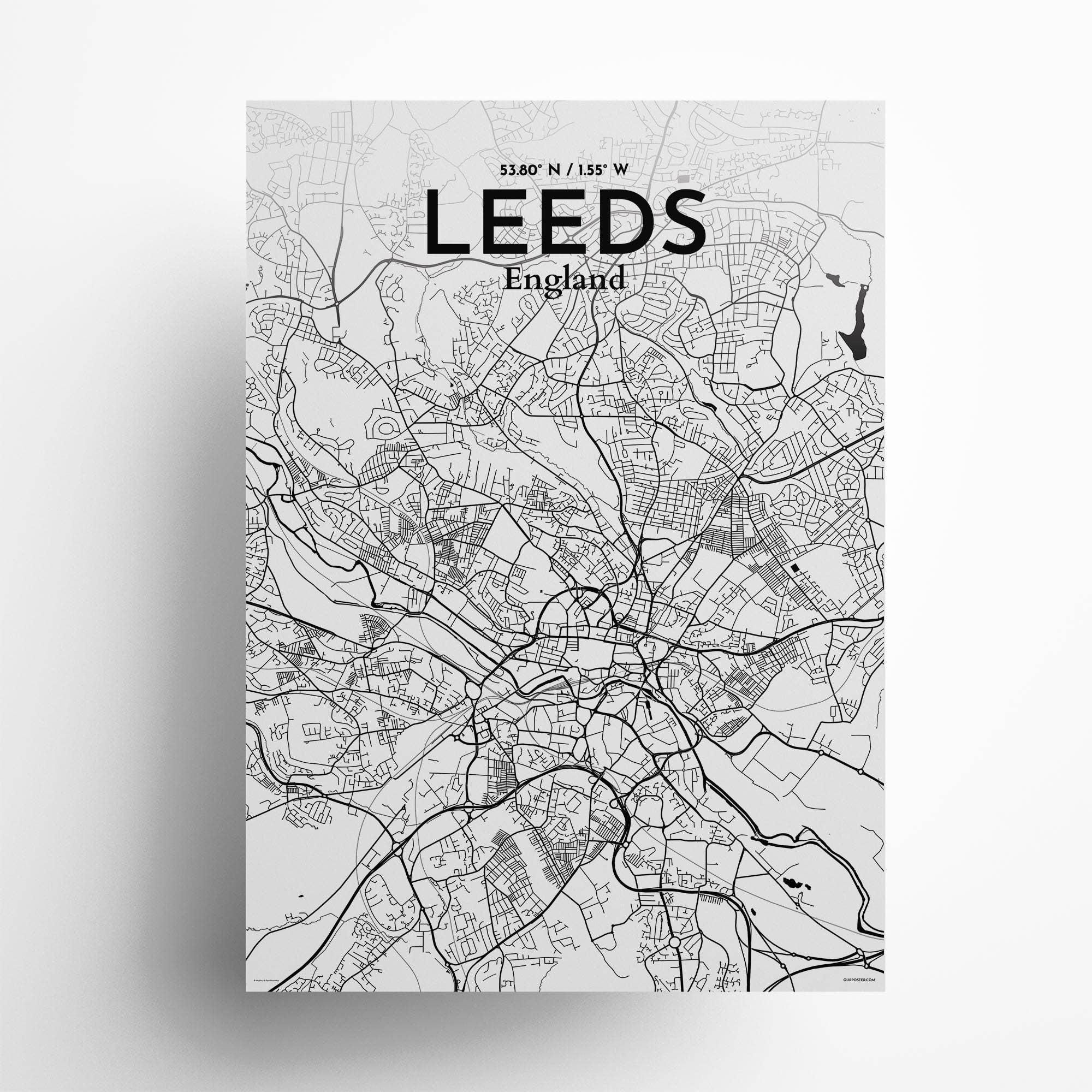 OurPoster.com – wholesale Poster – Leeds karta affisch212
