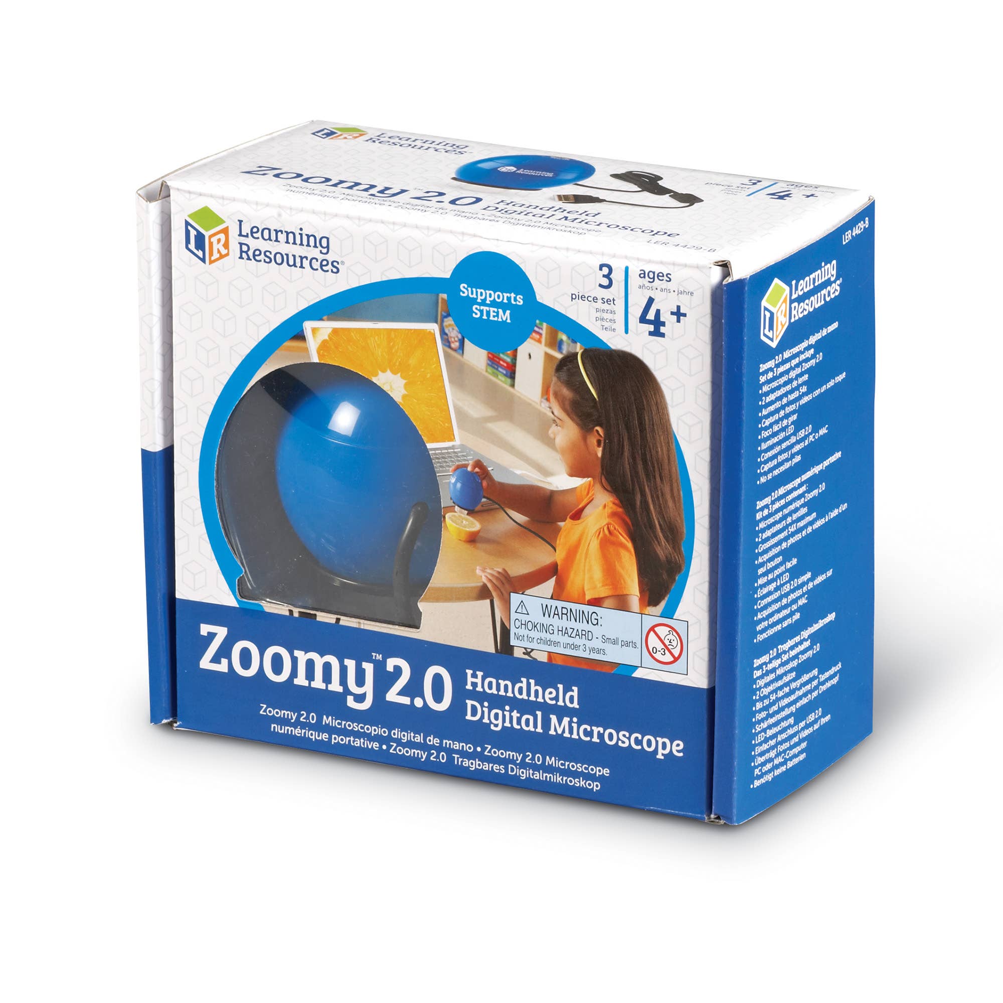 Learning Resources - Wholesale Toy Set - Kids - Zoomy™ 2.0 Blue Handheld Digital Microscope3