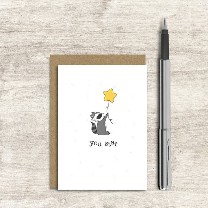 Notes & Queries, Inc. - Wholesale Friendship Card - MINI CARD YOU STAR DANDELIO