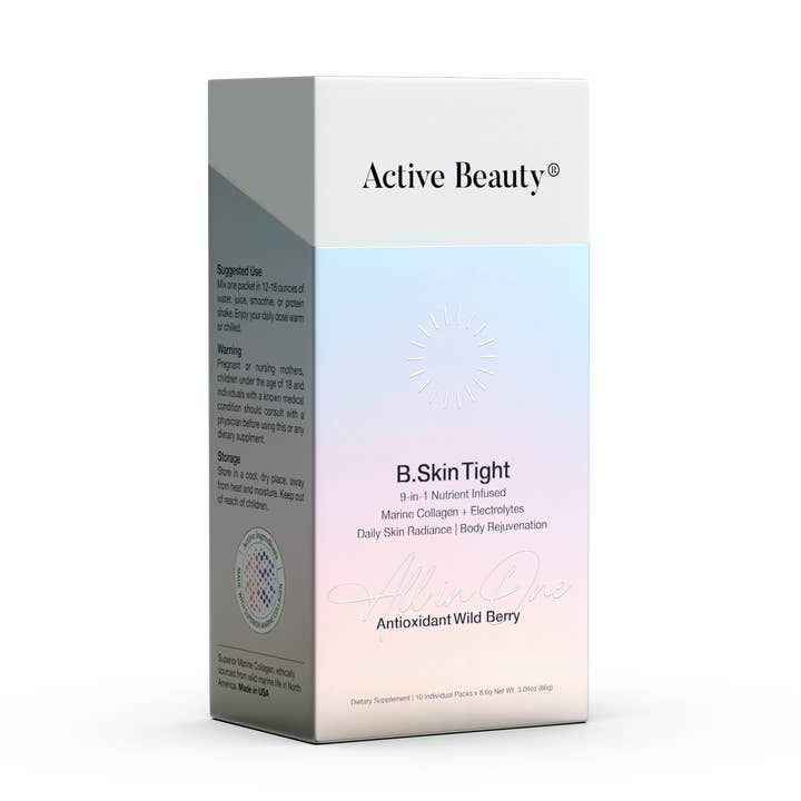 Skin Tightening Collagen Booster – B.Skin Tight 10 Pack Organic Wild Berry for wholesale by Active Beauty®