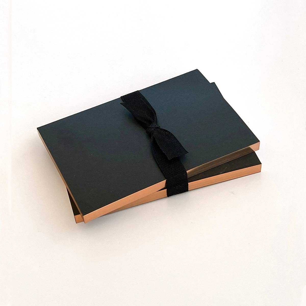 Wms&Co. - Wholesale Notebook - Little Black Notebooks with Rose Gold Edging (set of 2)4