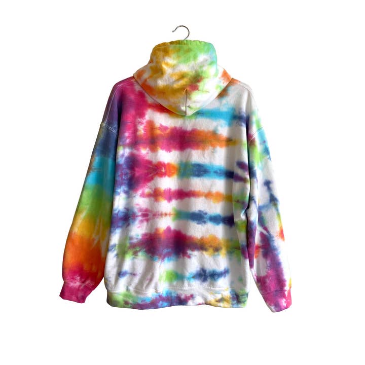 TJ Indigo Clothing Co. - Wholesale Hoodie - Unisex - Unisex Hand Dyed Rainbow Tie Dye Hoodie