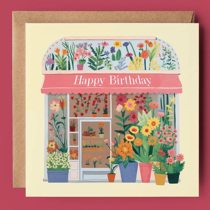 Birthday Florist Shop Card for wholesale by Good Post Day