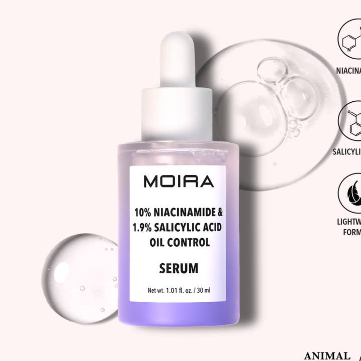Kontrollserum mit 10% Niacinamid und 1,9% Salicylsäureöl für den Großhandel von Moira Cosmetics