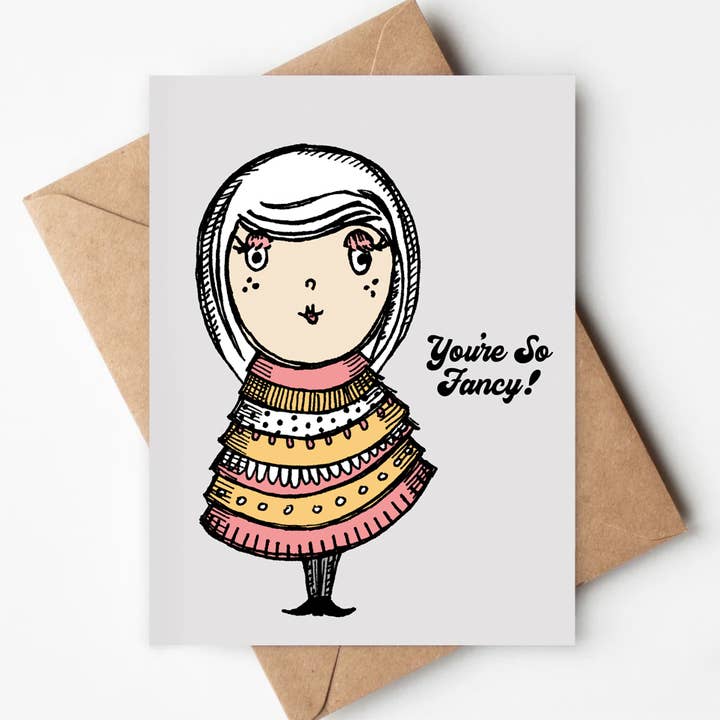 So Fancy Eco-friendly Card Cute Encouragement Love Friends for wholesale by Jenna's Doodles