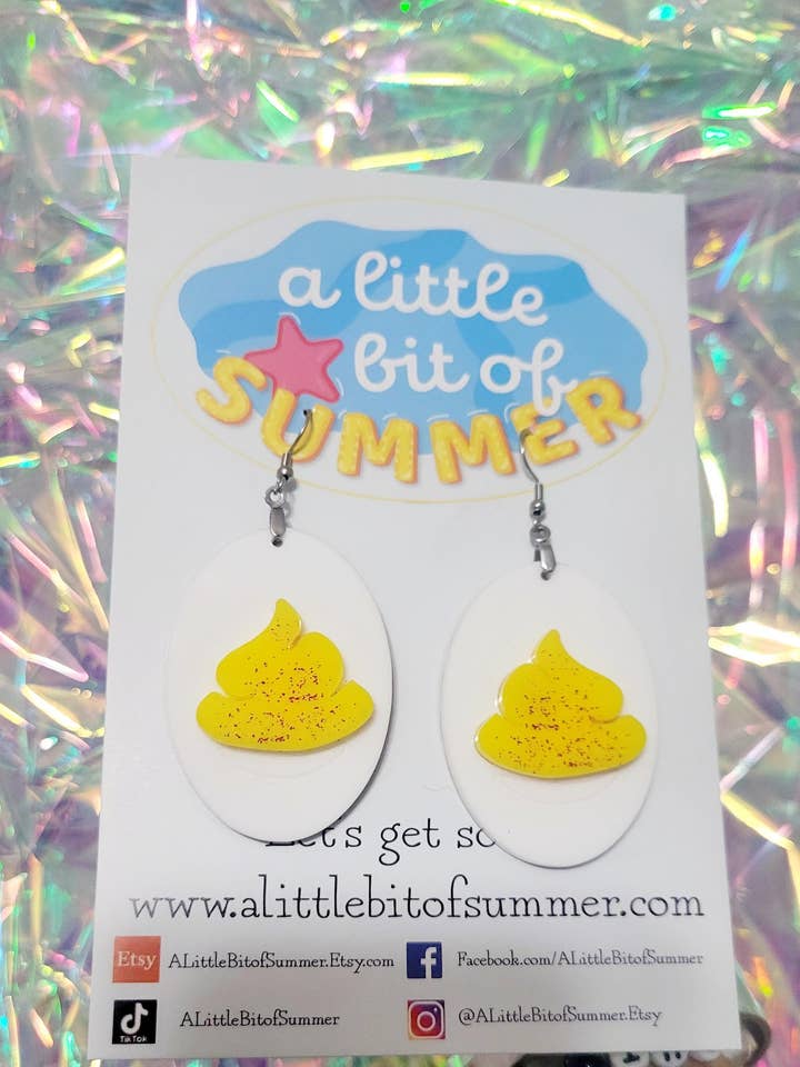 Brincos de Ação de Graças com Ovos Recheados para Amantes de Comida por atacado de A Little Bit of Summer LLC