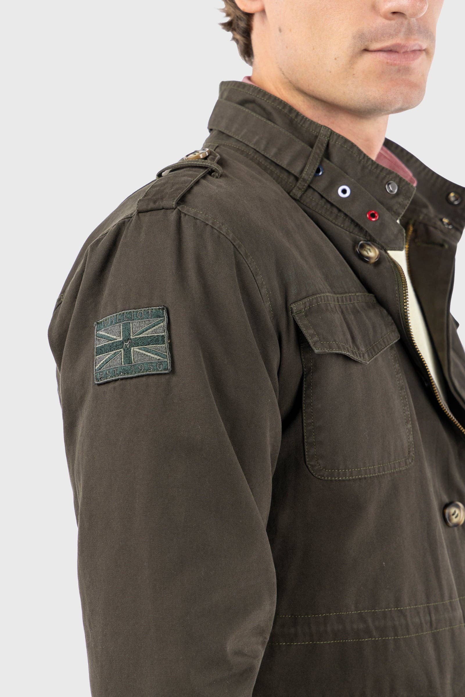 williot – Großhandel Jacke - Herren – Saharan-Jacke mit khakifarbenen Aufnähern6