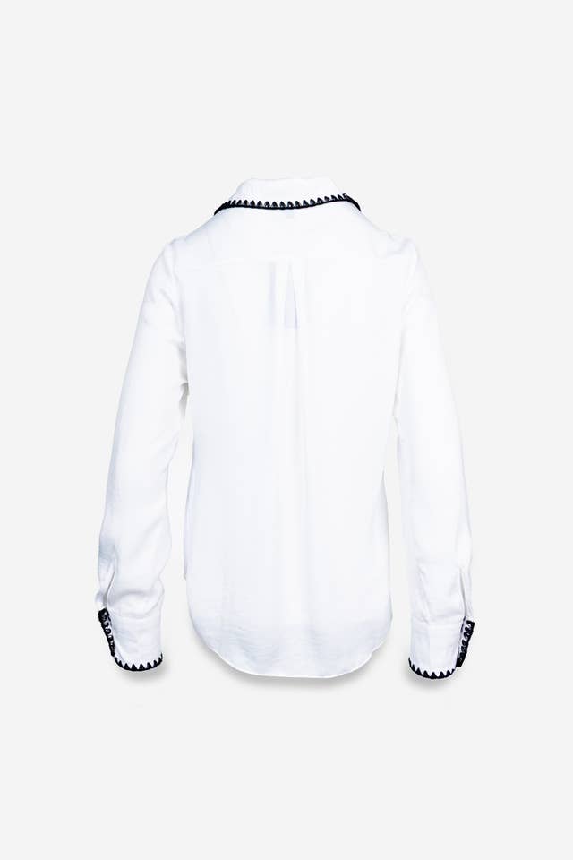 Naked Zebra – Großhandel Bluse – Damen – Bluse mit Knopfverschluss und Seidenoptik im Deckenstich9