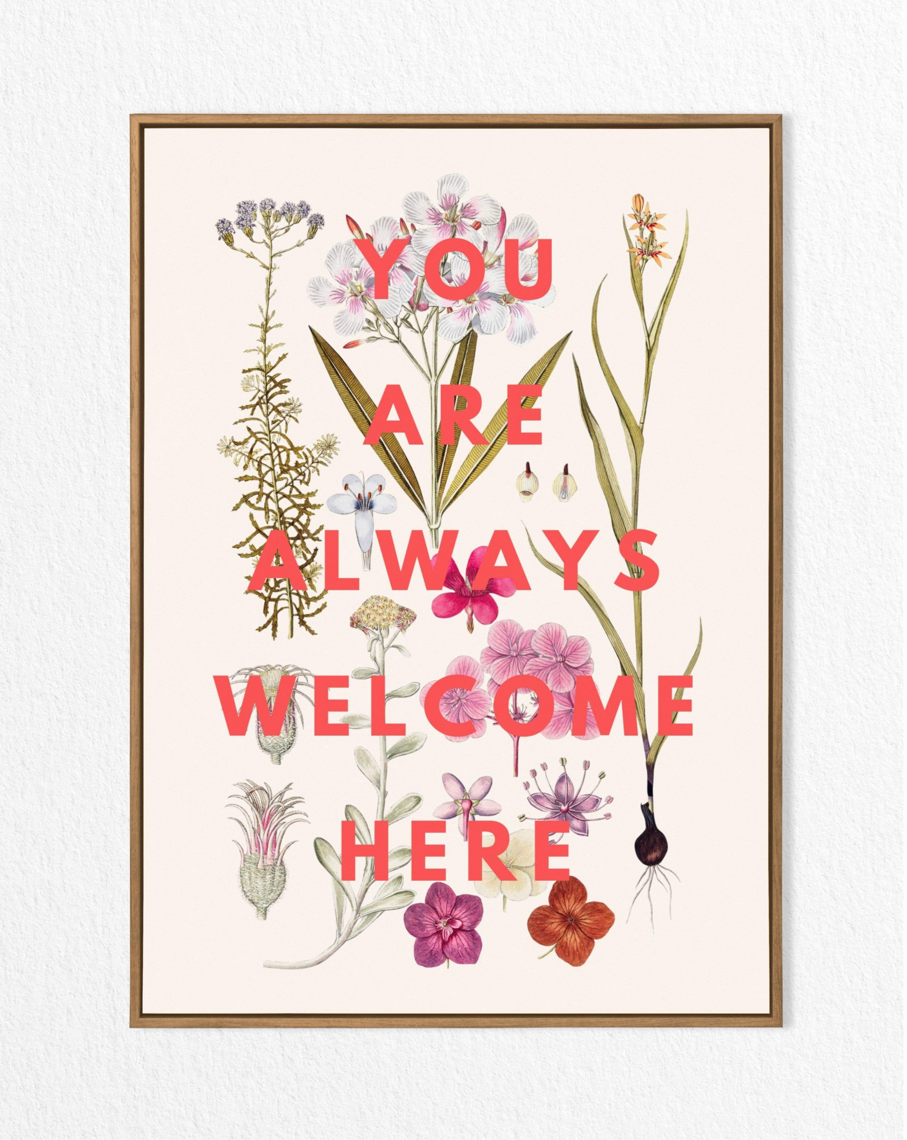 Lyonette – Engroshandel Kunsttryk – Du er altid velkommen her blomsterprint0