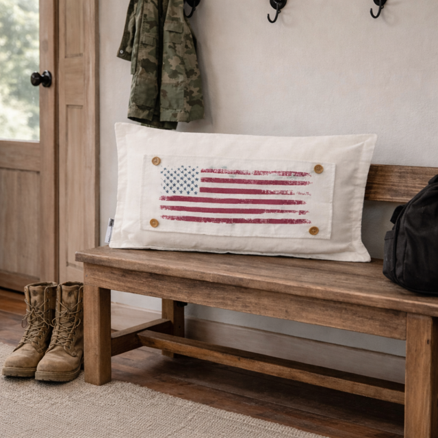 PillowPanels - Wholesale Throw/Decorative Pillow - PANEL ONLY: Summer 4th of July Veteran USA OLD GLORY FLAG4