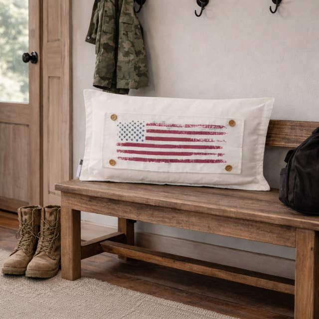 PillowPanels - Wholesale Throw/Decorative Pillow - PANEL ONLY: Summer 4th of July Veteran USA OLD GLORY FLAG4
