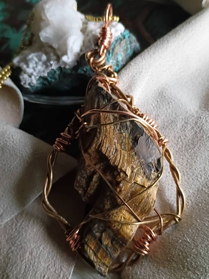 Ancient Tiger Eye Stone Earthbound Talisman for wholesale by Norahz Boutique