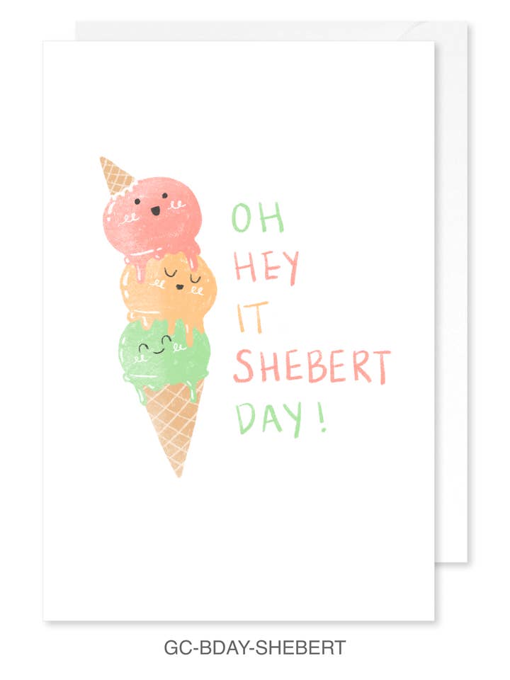 Cartão de Felicitações | Sorbert | Dia do Sherbert por atacado de mou mou market