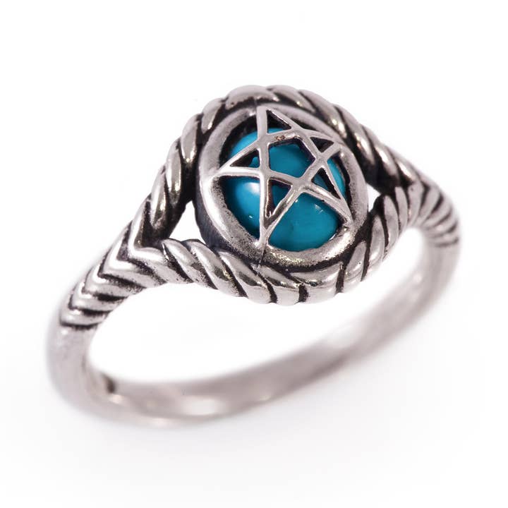 Turkos Silver Pagan Priestess Ring för wholesale av Alex Streeter