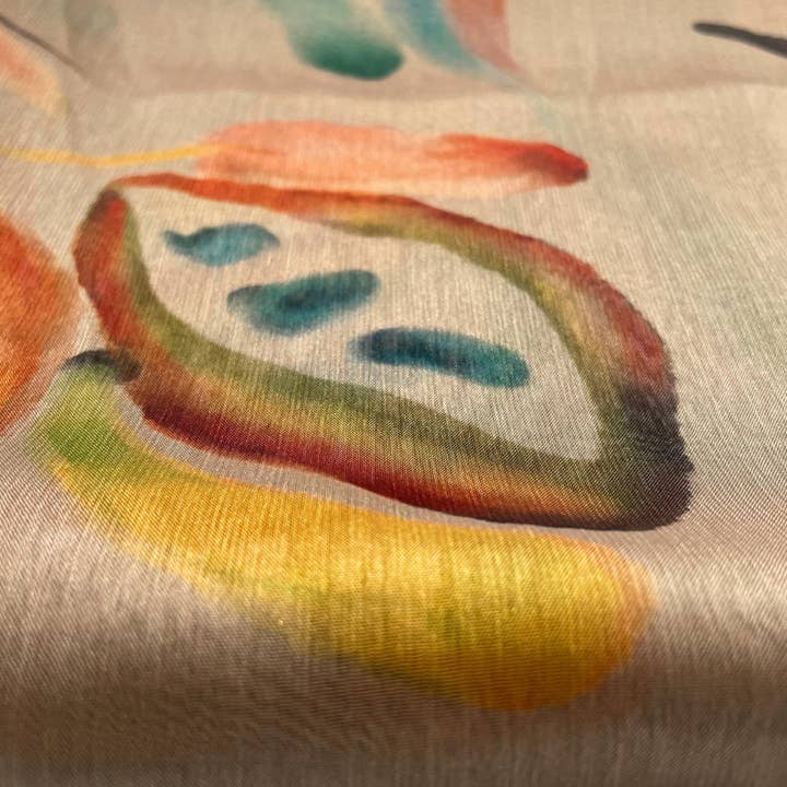 Helena Modal Silk Hand Dyed Scarf- Brown for wholesale by Alejandra Collective