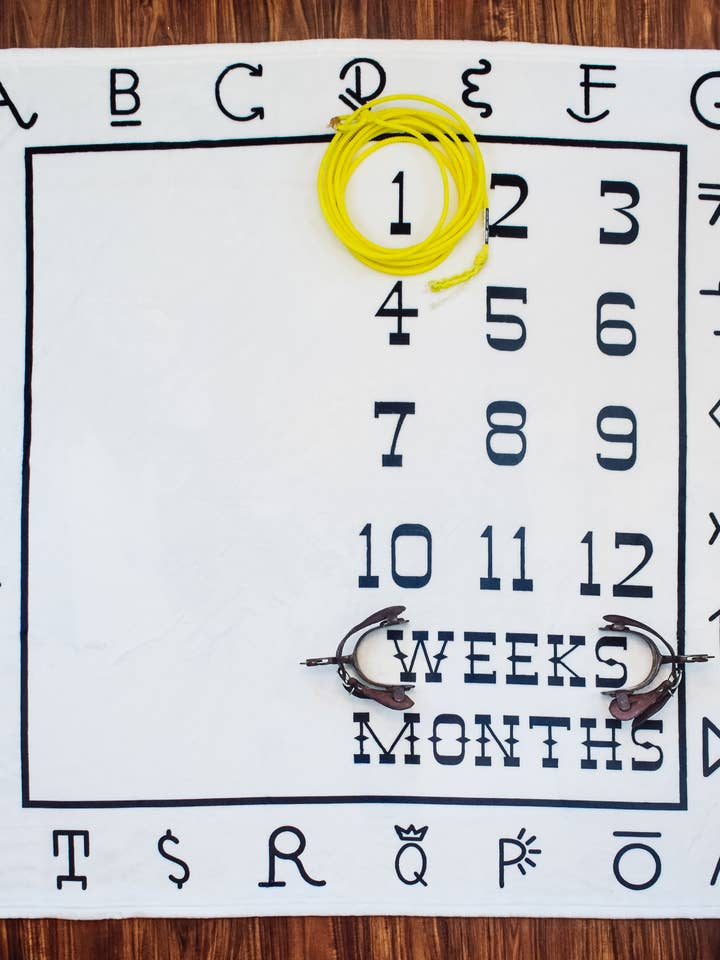 Couverture Milestone pour bébé de marque pour la vente par Flying S Company