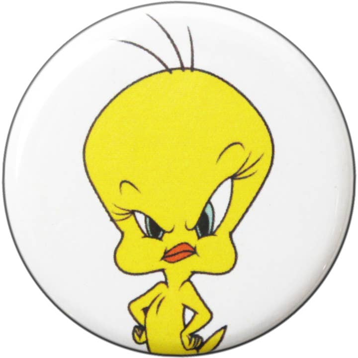 Square Deal Recordings & Supplies - Wholesale Lapel Pin/Button - Pin-on Button - 1.25 Inch - Looney Tunes - Suspicious Tweety