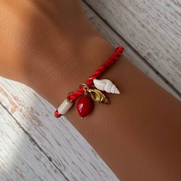 OE! - Wholesale Charm/Dangle Bracelet - Vento d’Estate Rosso – Bracciale in corda con charm0