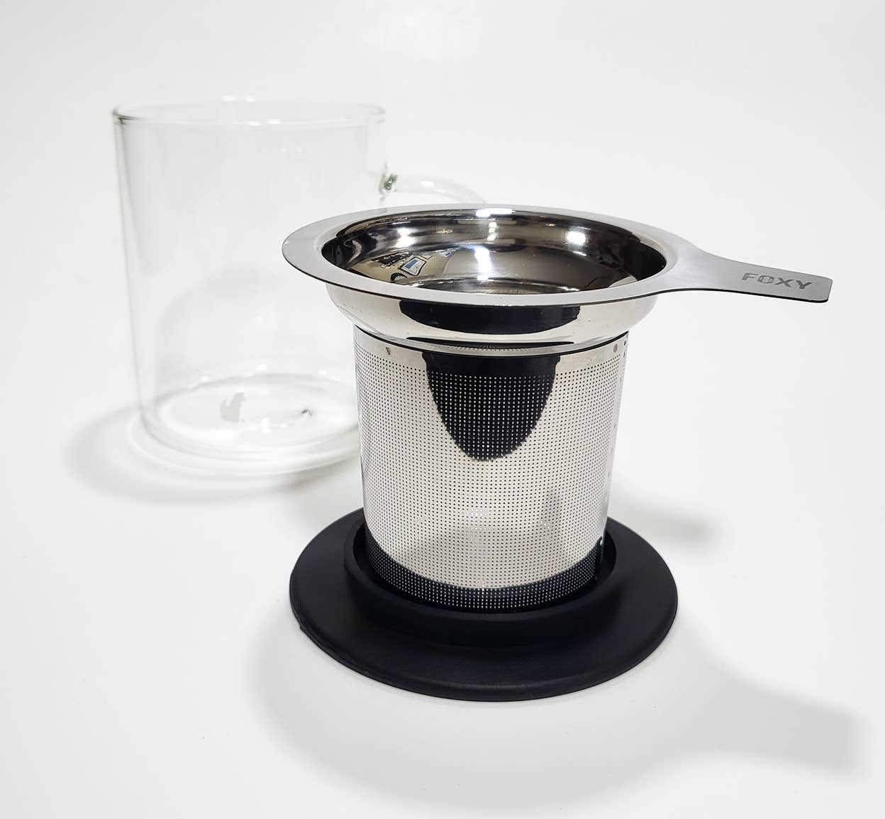 Foxy Tea® - Wholesale Tea Set - Tea Cup Set for Loose Leaf Tea with Infuser & Lid Glass Mug1