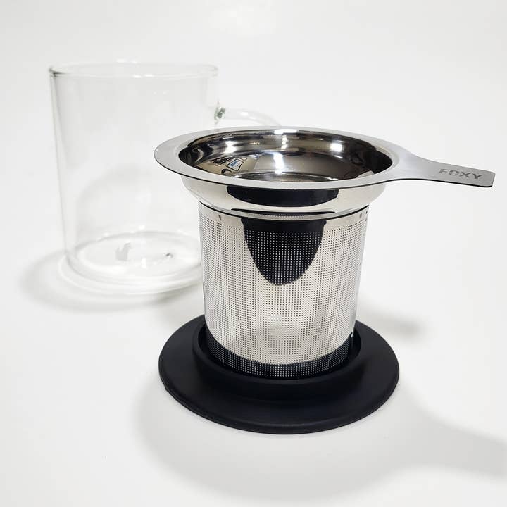 Foxy Tea® - Wholesale Tea Set - Tea Cup Set for Loose Leaf Tea with Infuser & Lid Glass Mug1