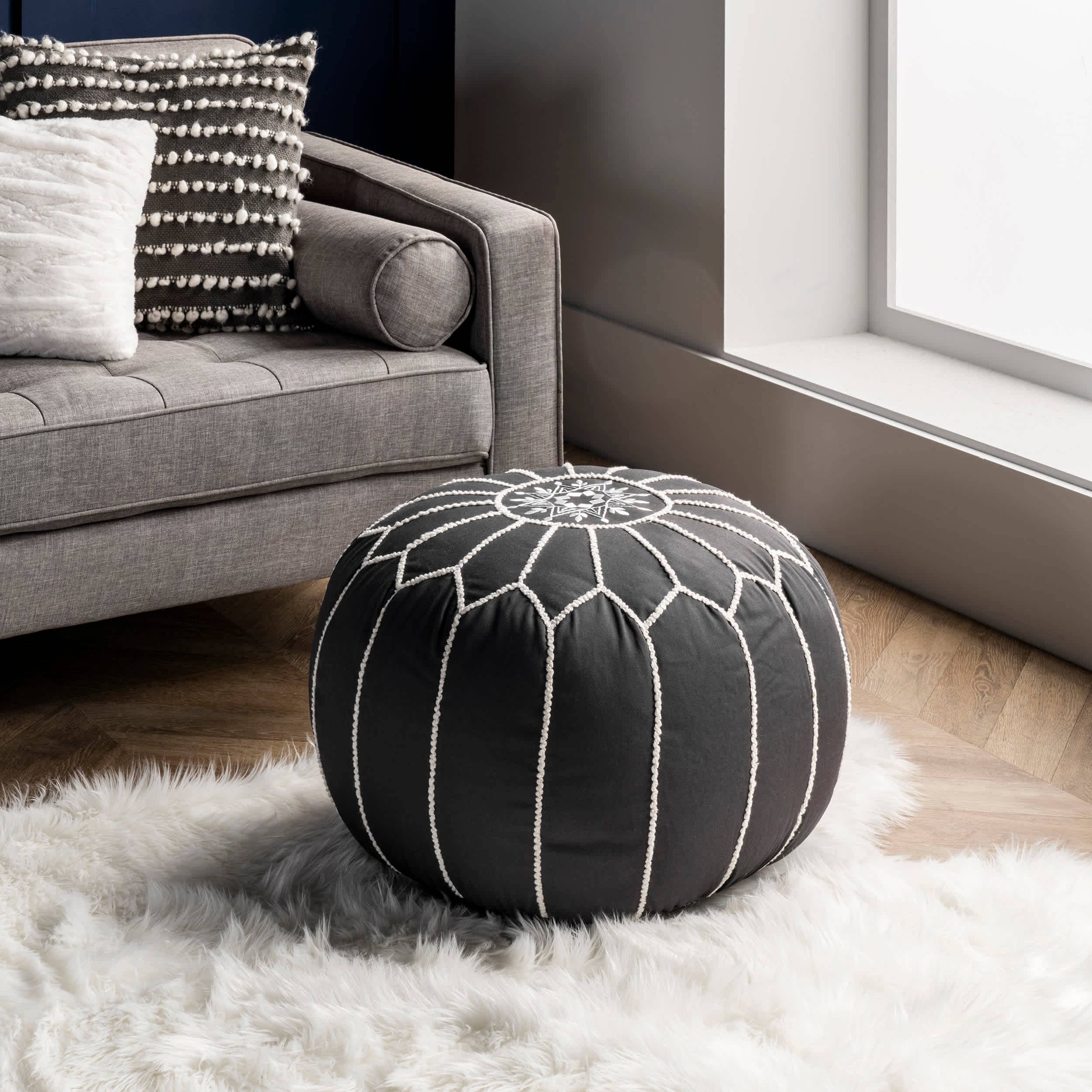 nuLOOM - Wholesale Pouf - Classic Moroccan Cotton Filled Ottoman Pouf7